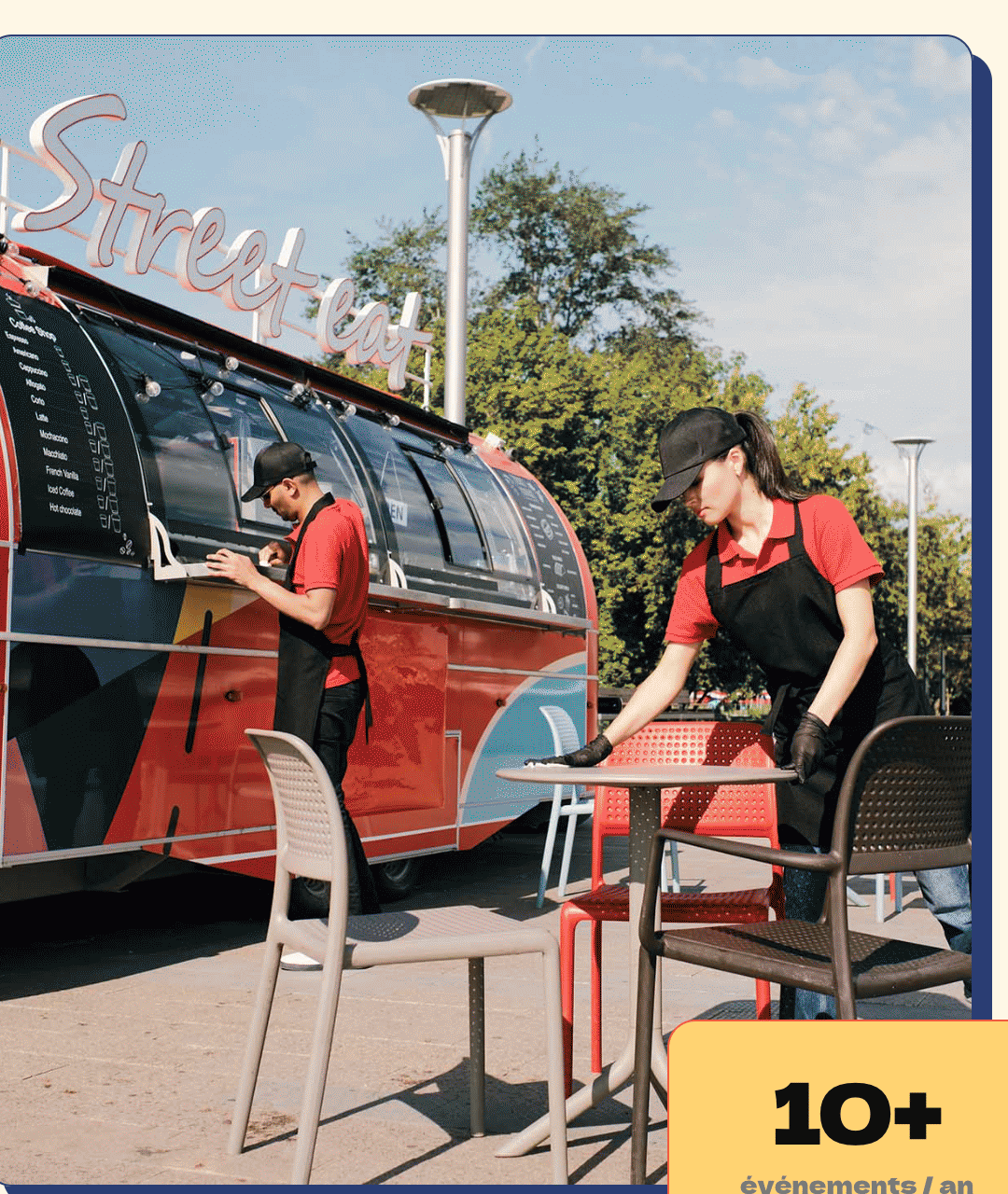 Évènement au food-truck vintage